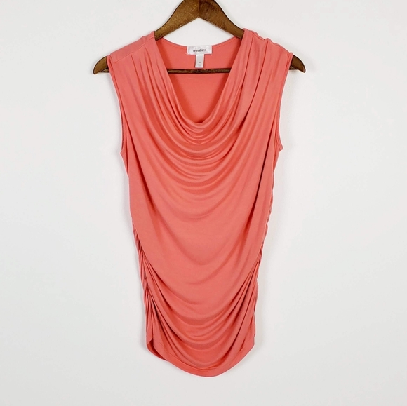 Dressbarn Womens Sleeveless Drape Neck Blouse‎ Top - Picture 2 of 11